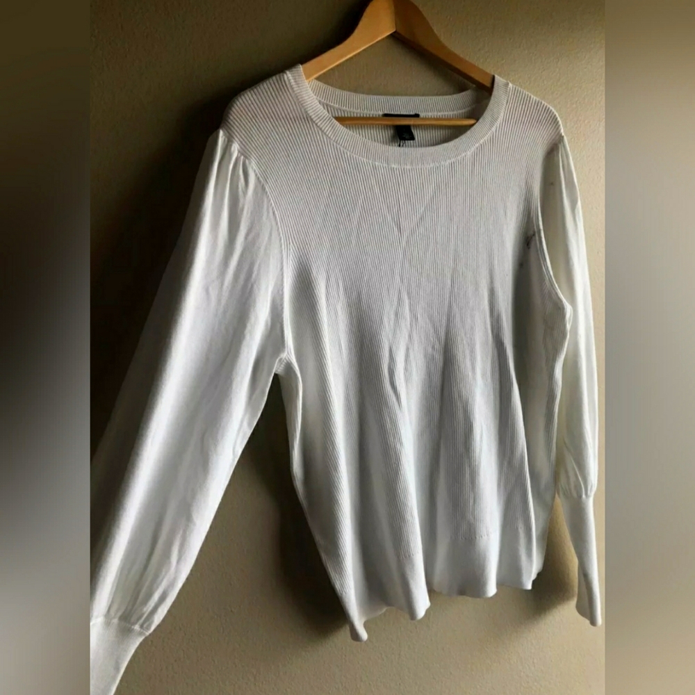Halogen Women's Long Sleeve Pullover White Sweater W/ Tags Attached